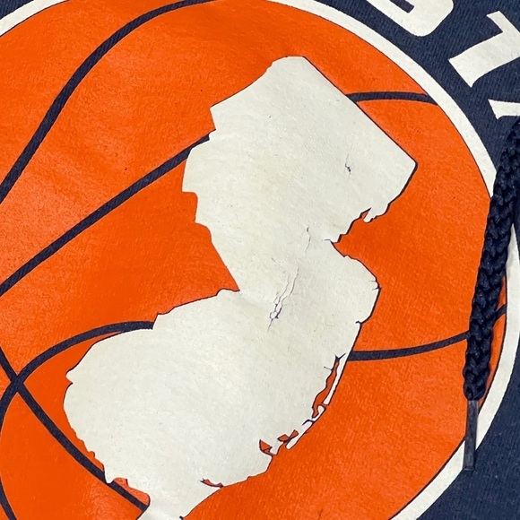 Vintage Garden State Shooters Basketball Blue 1990s Hoodie Pullover Sweatshirt - Picture 2 of 6